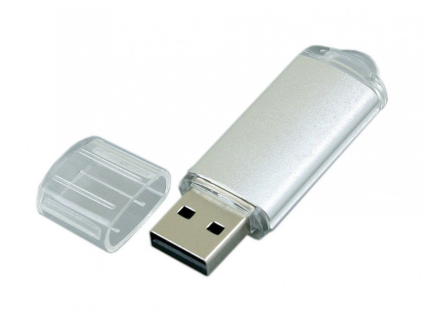 USB 2.0- флешка на 4 Гб с прозрачным колпачком