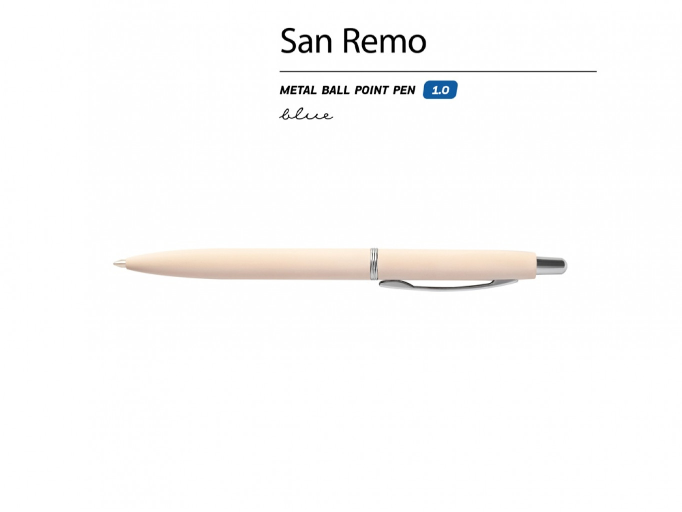 Ручка металлическая шариковая «San Remo», софт-тач Ручка металлическая шариковая «San Remo», софт-тач
