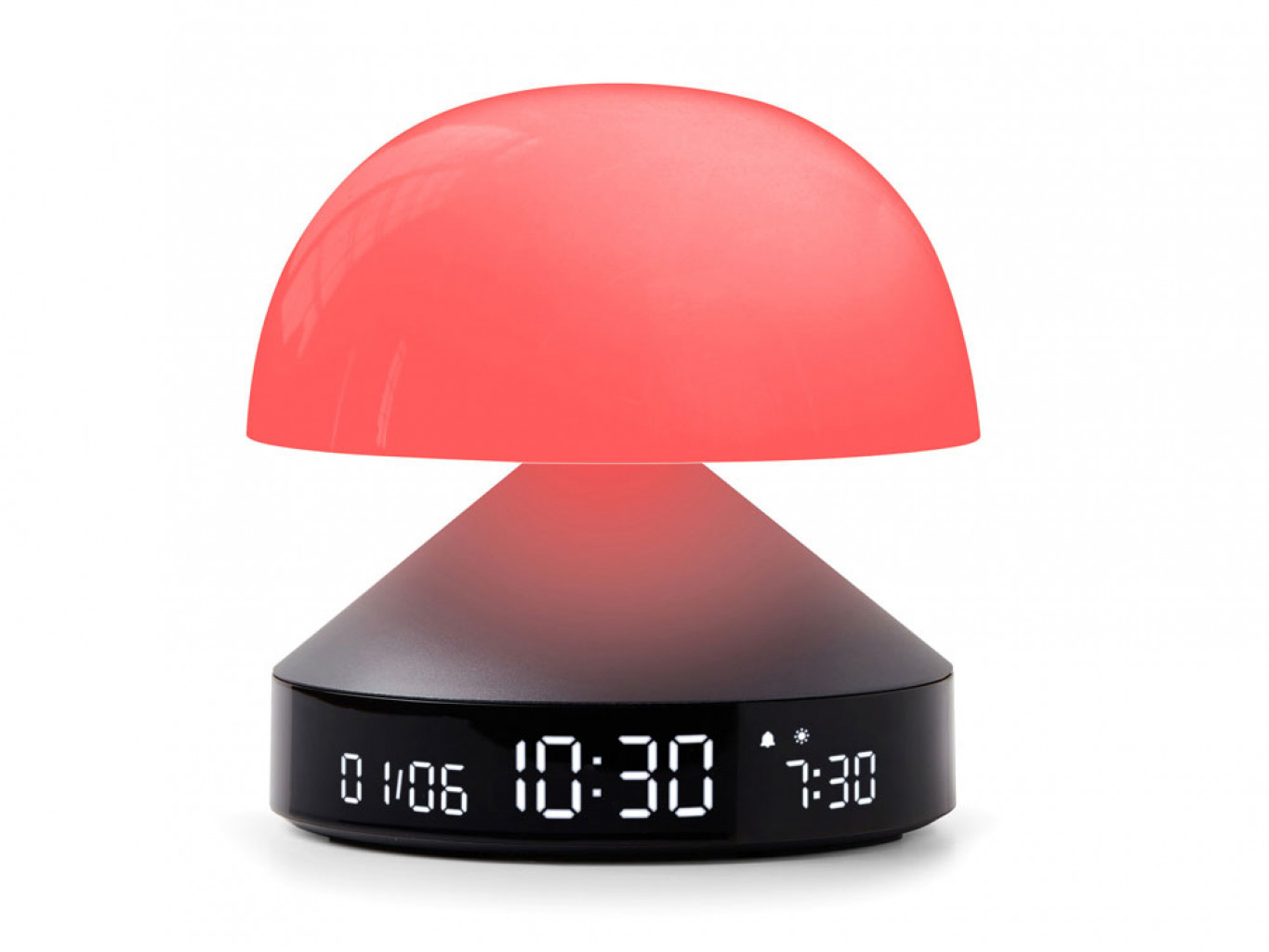 Светильник с часами и световым будильником Mina Sunrise