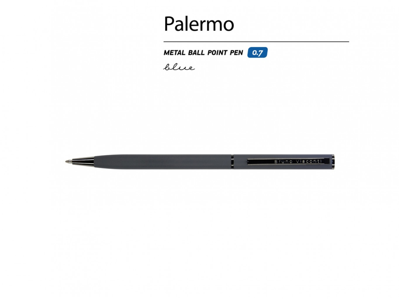 Ручка металлическая шариковая «Palermo», софт-тач Ручка металлическая шариковая «Palermo», софт-тач