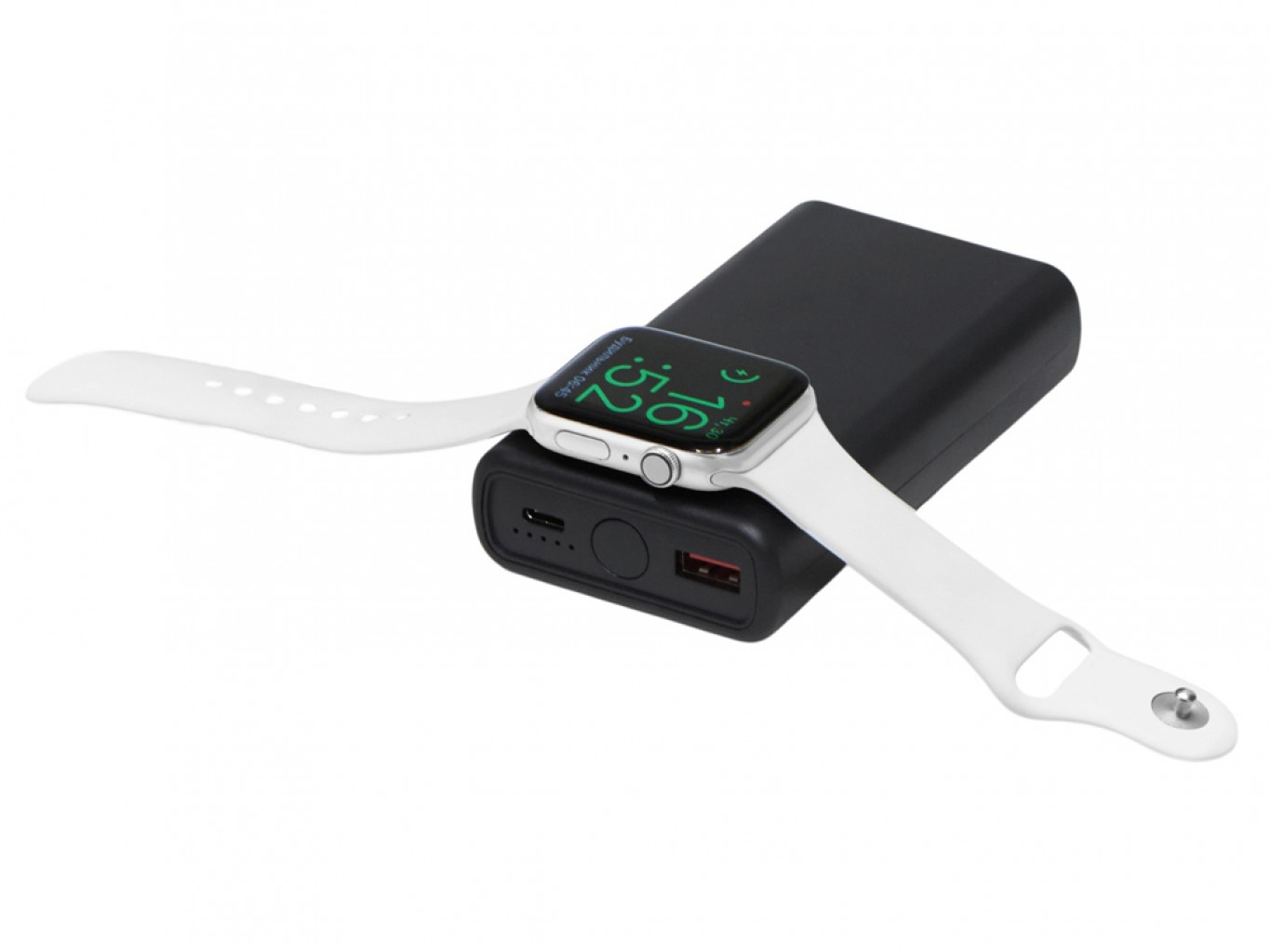 Внешний беспроводной аккумулятор 2-в-1 с функцией зарядки Apple Watch, QC/PD «AtomIQ», 10000 мАч Внешний беспроводной аккумулятор 2-в-1 с функцией зарядки Apple Watch, QC/PD «AtomIQ», 10000 мАч