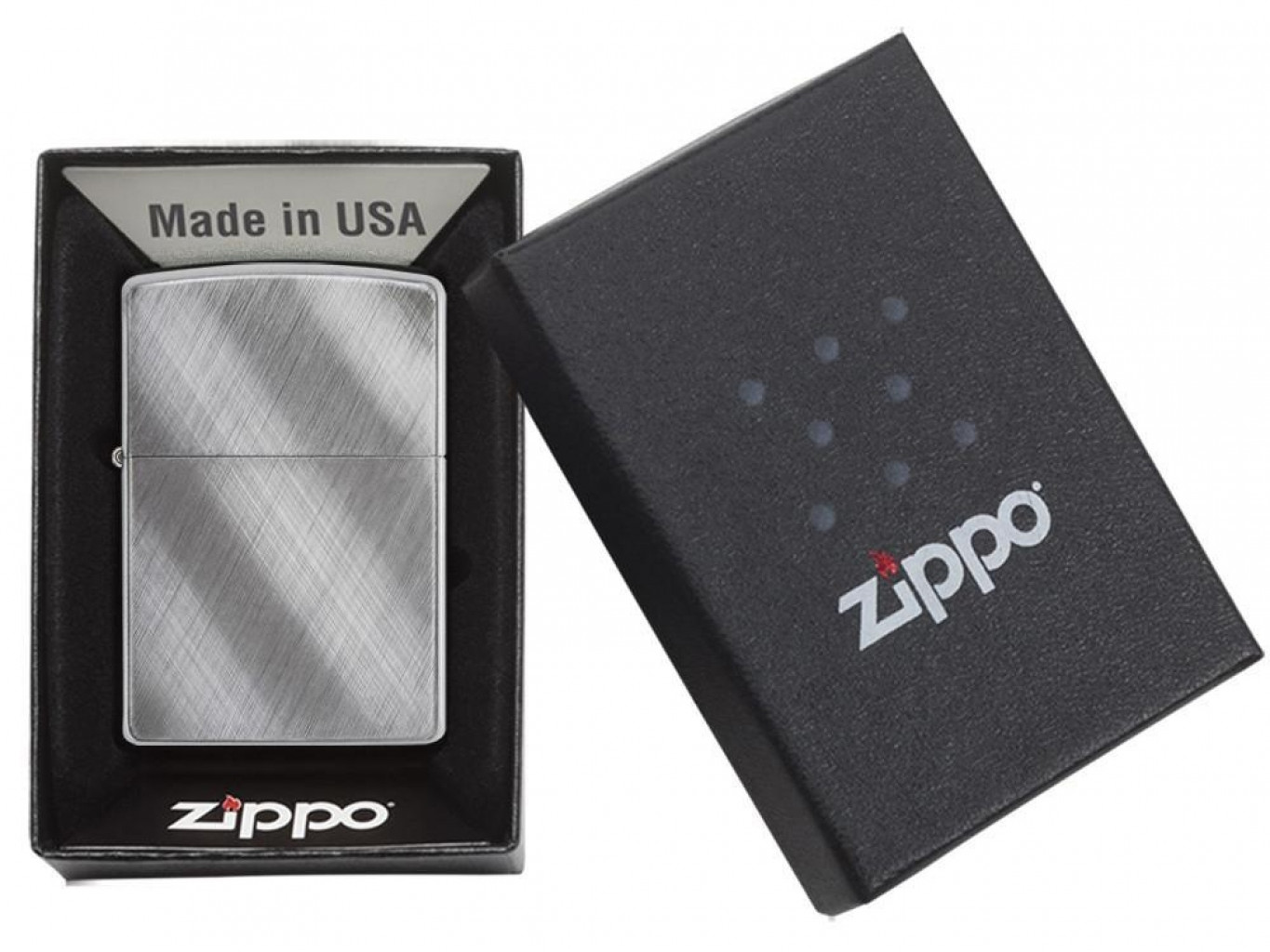 Зажигалка ZIPPO Classic с покрытием Brushed Chrome