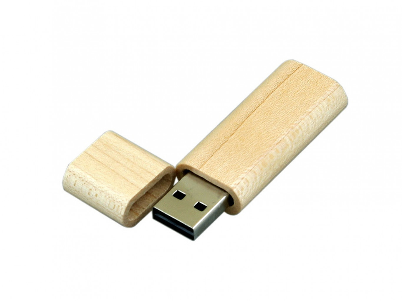 USB 2.0- флешка на 64 Гб эргономичной прямоугольной формы с округленными краями