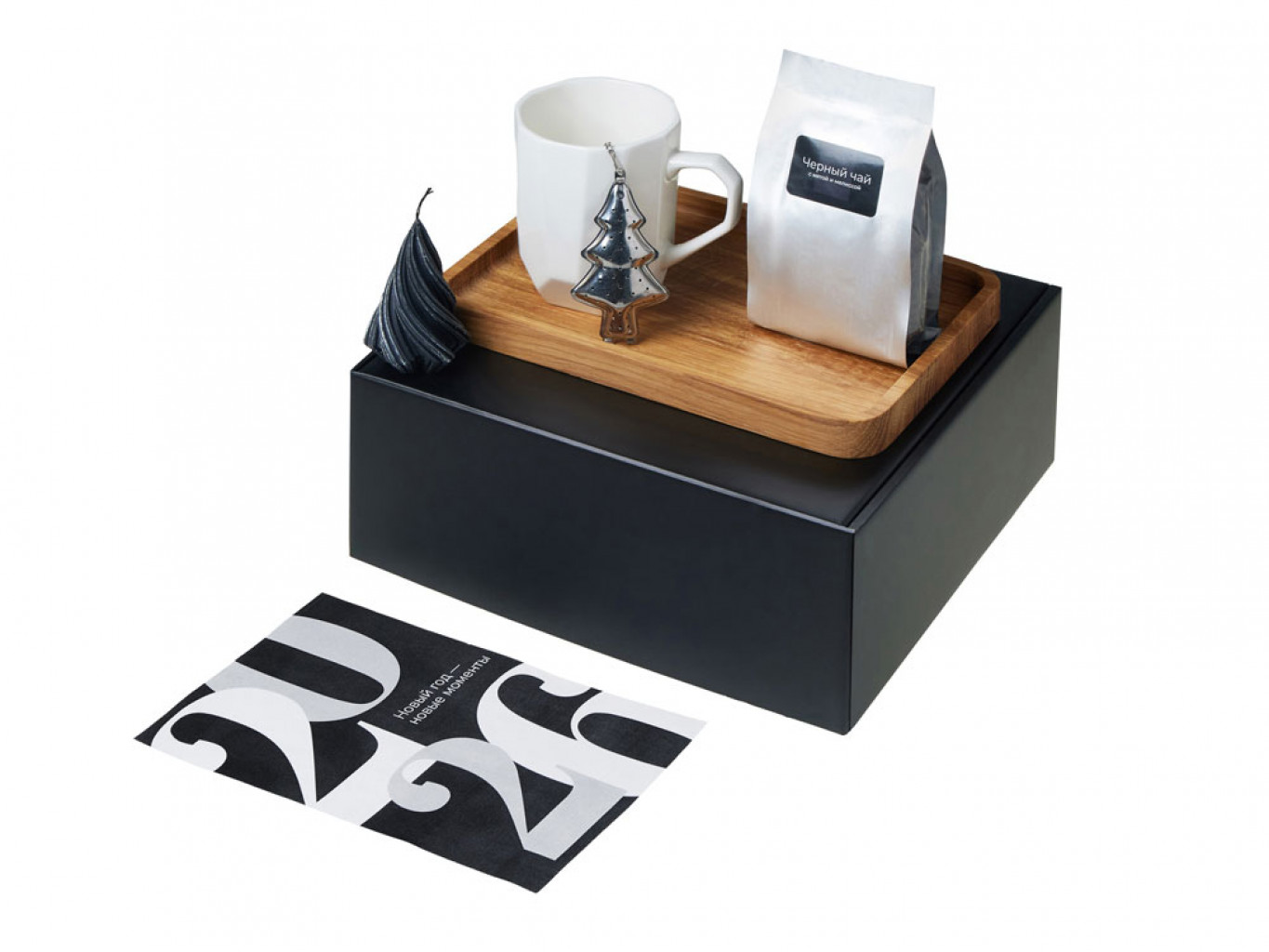 Подарочный набор «Re:Hearth» с кружкой, подносом, свечой и чаем