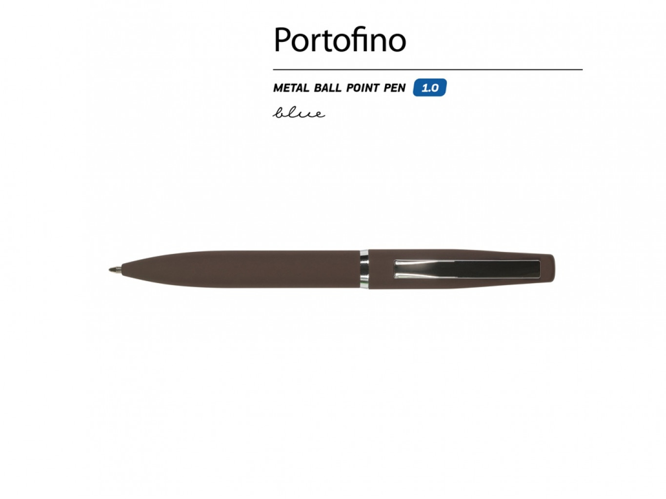 Ручка металлическая шариковая «Portofino», софт-тач Ручка металлическая шариковая «Portofino», софт-тач