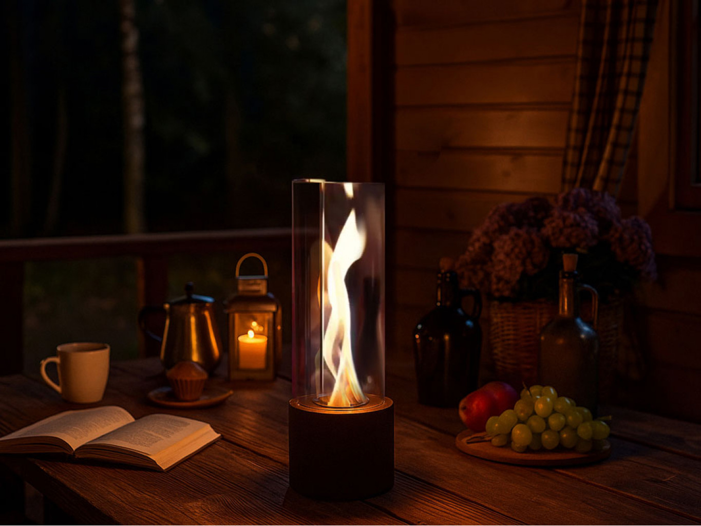 Биокамин с вьющимся пламенем «Dance of flame»