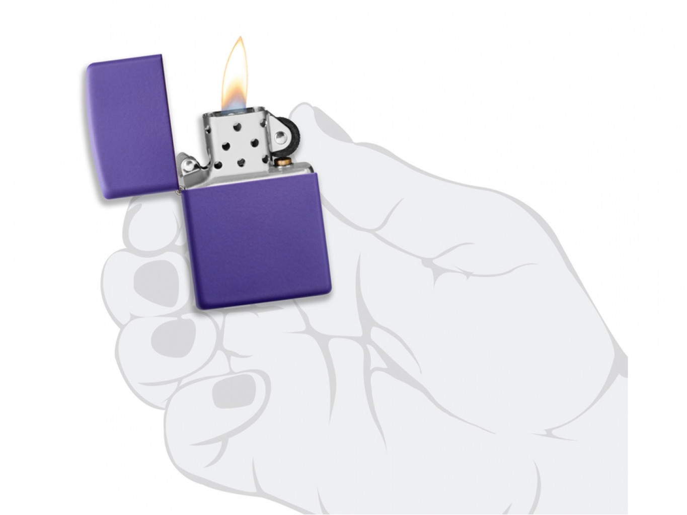 Зажигалка ZIPPO Classic с покрытием Purple Matte