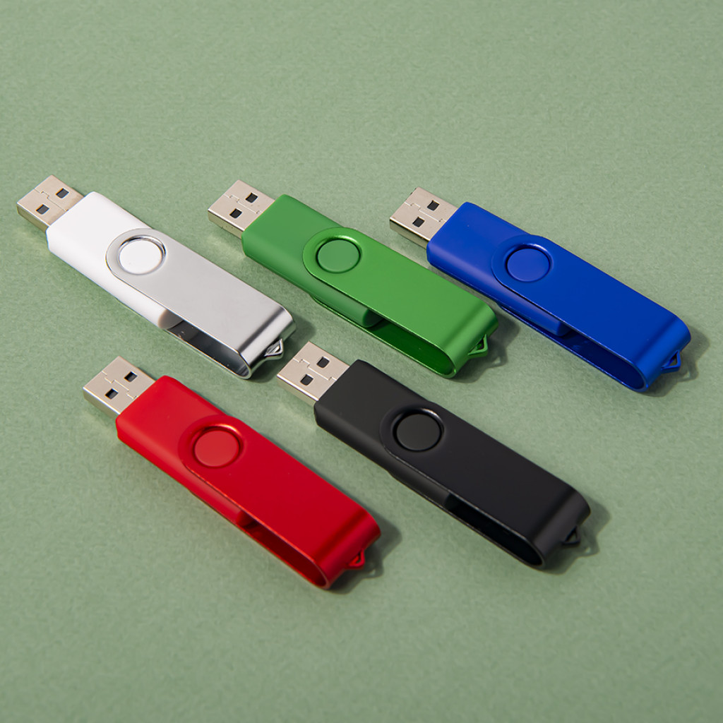 USB flash-карта DOT (8Гб), синий, 5,8х2х1,1см, пластик, металл