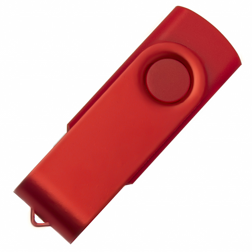 USB flash-карта DOT (16Гб), красный, 5,8х2х1,1см, пластик, металл