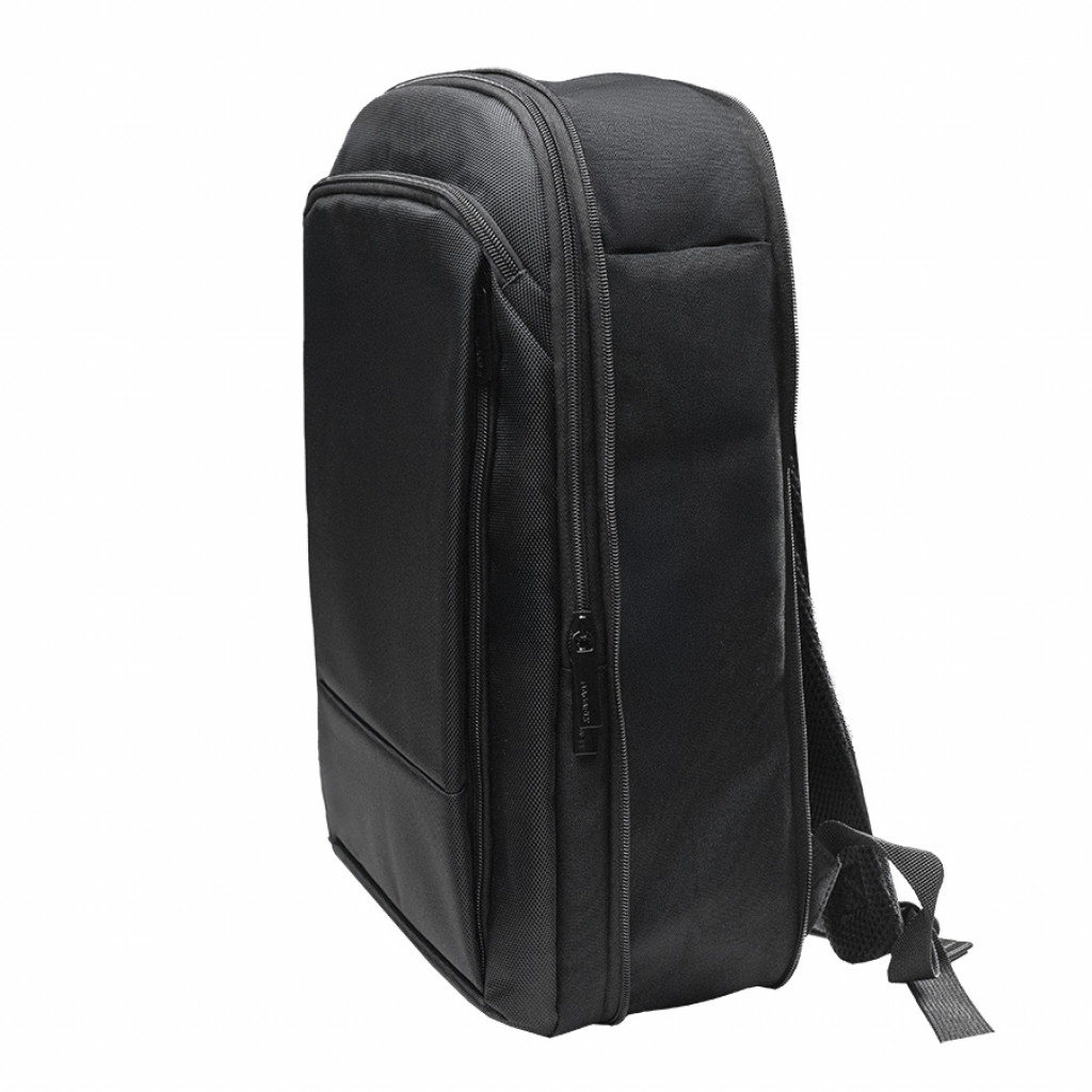 Расширяющийся водостойкий рюкзак "Slim", чёрный, 45х30х6 см, ткань верха: 100% полиэстер 1680 D
