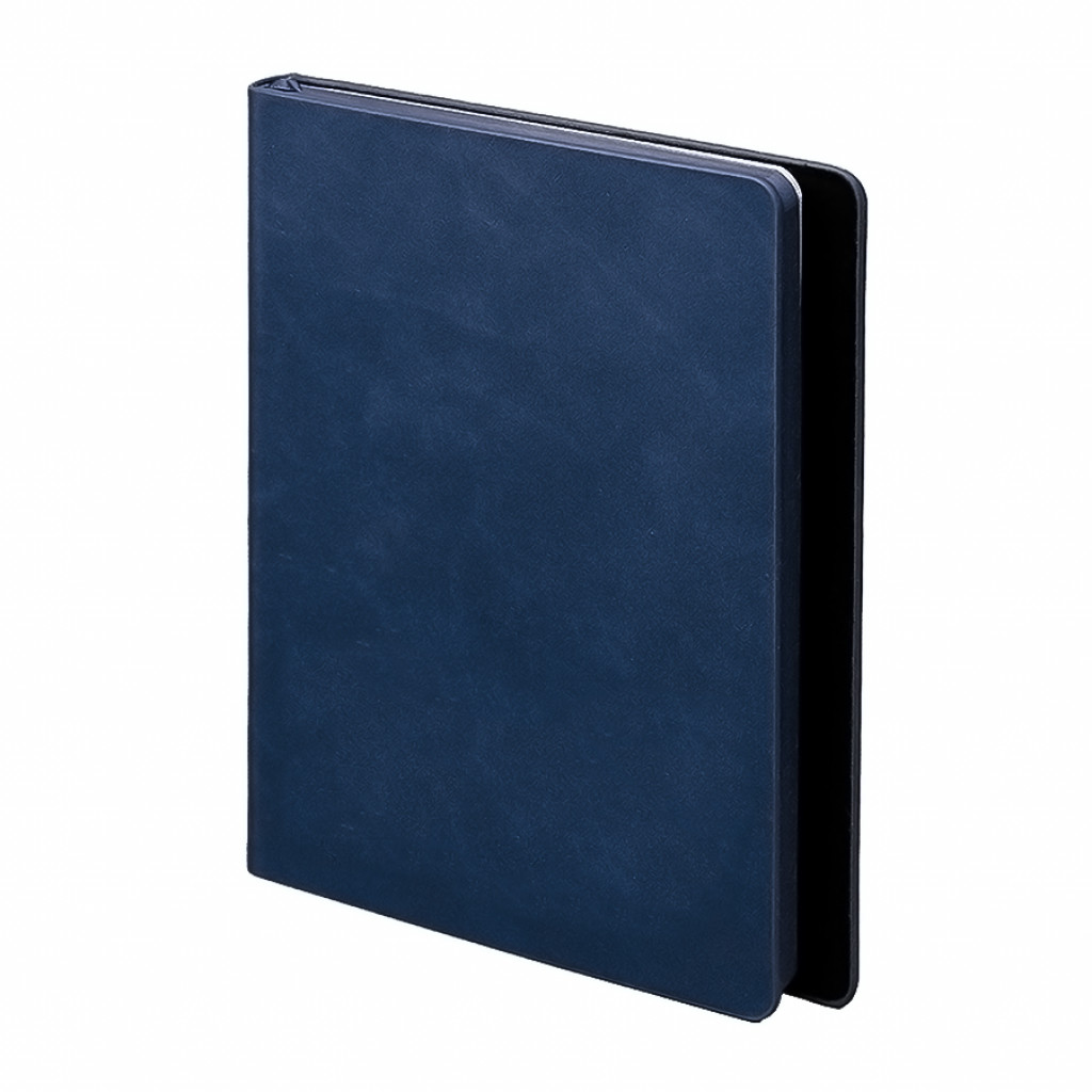 Ежедневник недатированный Solas, формат А5, с магнитом темно-синий, кремовый блок в линейку Ежедневник недатированный Solas, формат А5, с магнитом темно-синий, кремовый блок в линейку