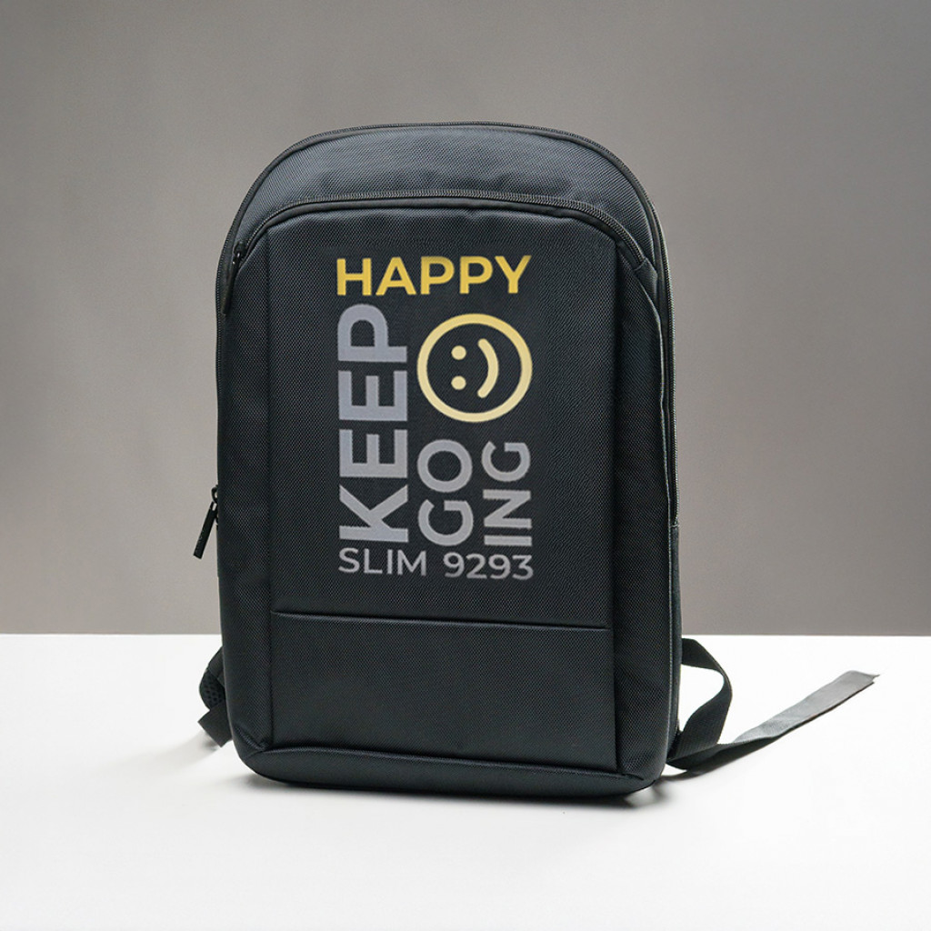 Расширяющийся водостойкий рюкзак "Slim", чёрный, 45х30х6 см, ткань верха: 100% полиэстер 1680 D