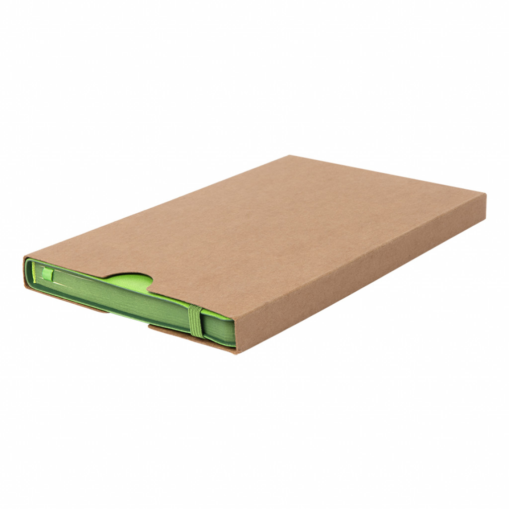 Бизнес-блокнот "RILY", формат А5, зеленое яблоко, блок в точку