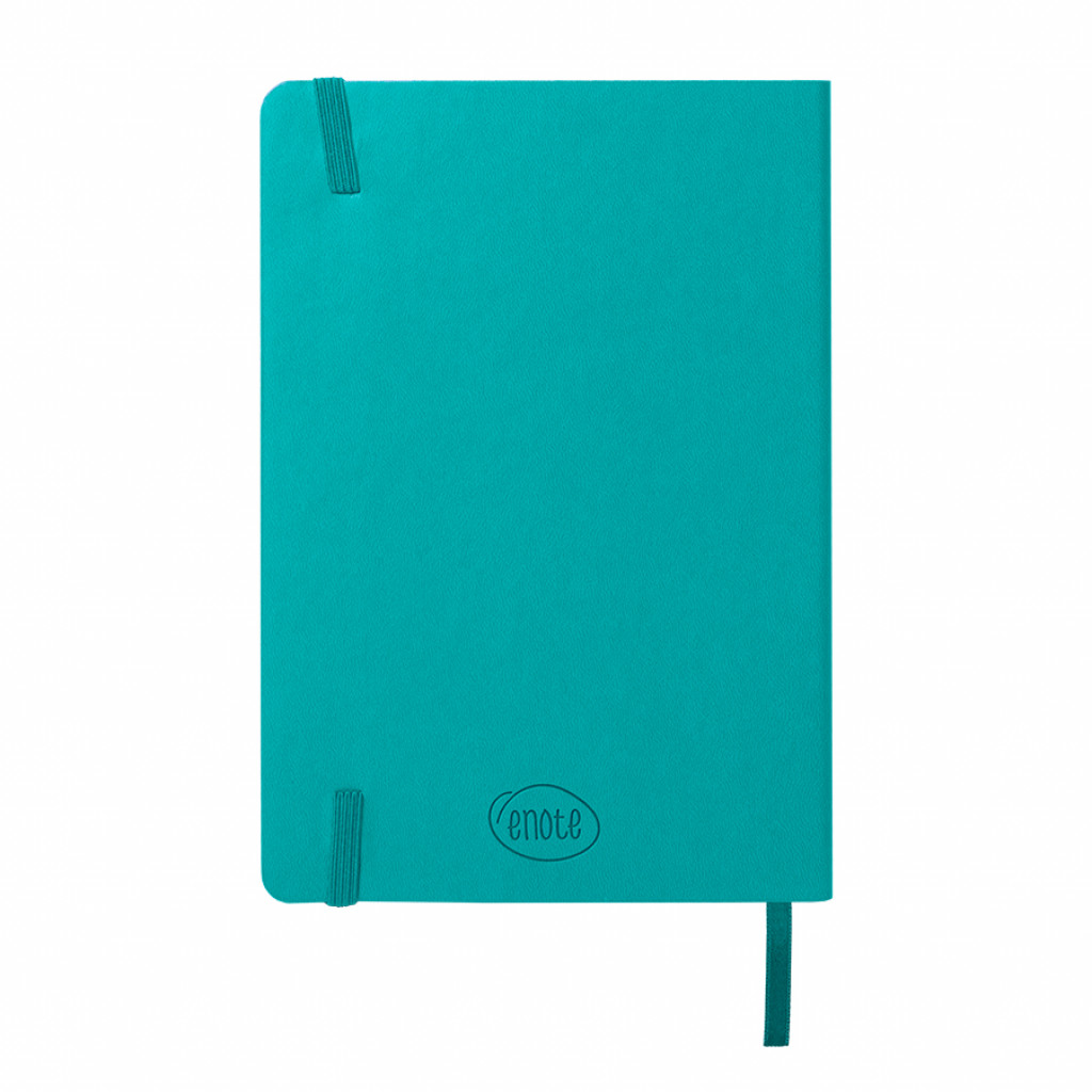 Бизнес-блокнот "RILY", формат А5, бирюзовый, блок в точку