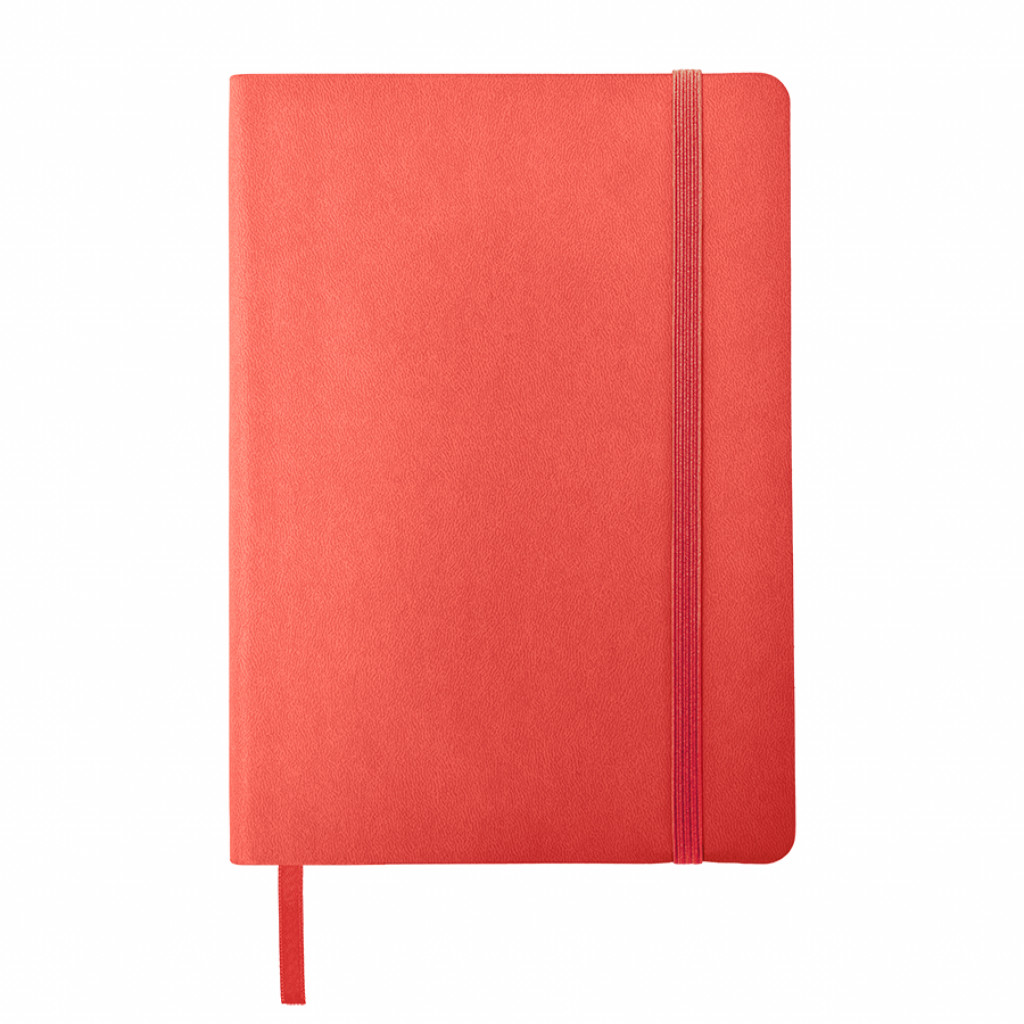 Бизнес-блокнот "RILY", формат А5, красный, блок в точку