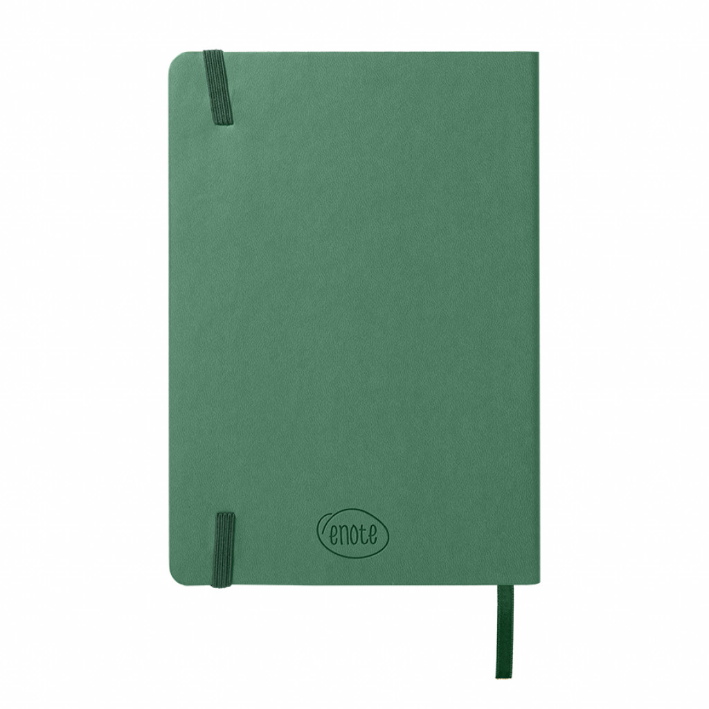 Бизнес-блокнот "RILY", формат А5, зеленый, блок в точку