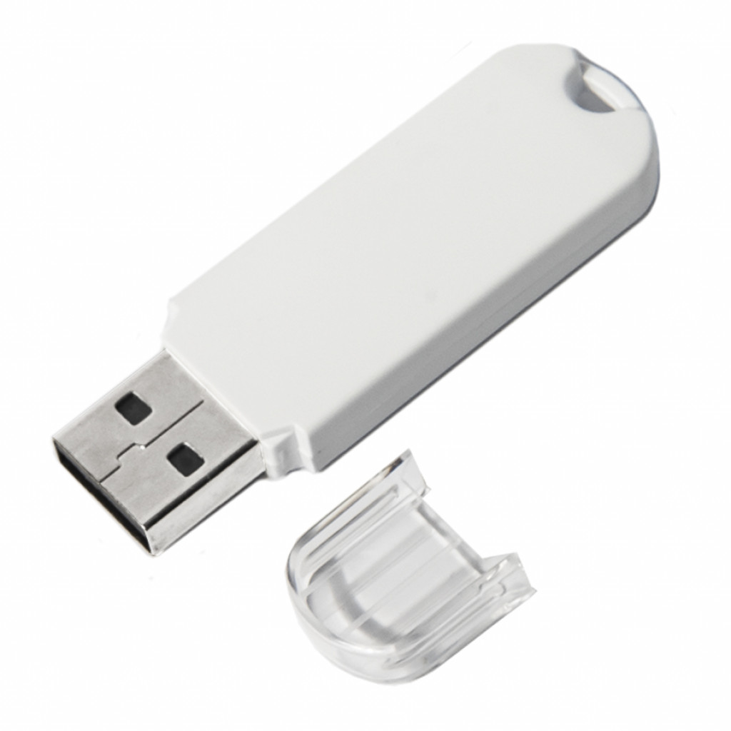 USB flash-карта UNIVERSAL (8Гб), белая, 5,8х1,7х0,6 см, пластик