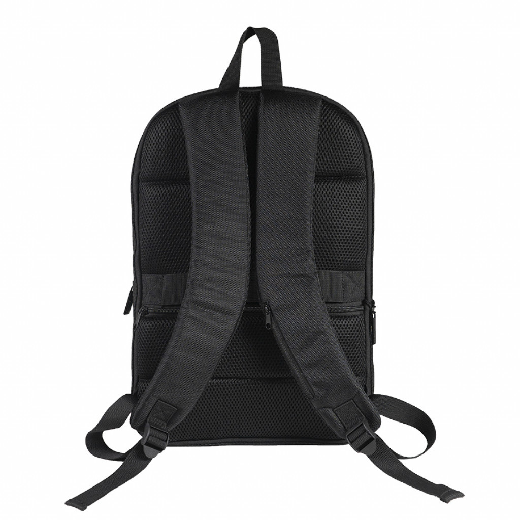 Расширяющийся водостойкий рюкзак "Slim", чёрный, 45х30х6 см, ткань верха: 100% полиэстер 1680 D