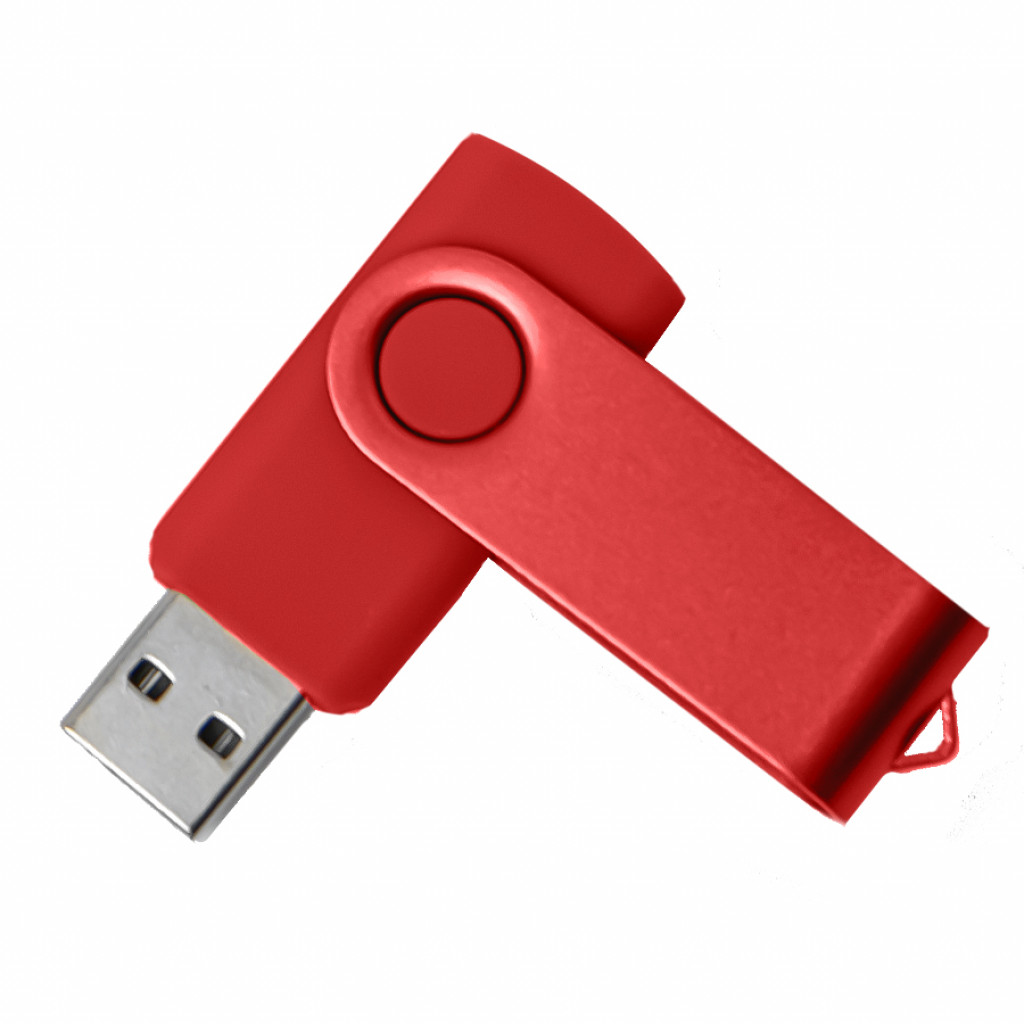 USB flash-карта DOT (16Гб), красный, 5,8х2х1,1см, пластик, металл