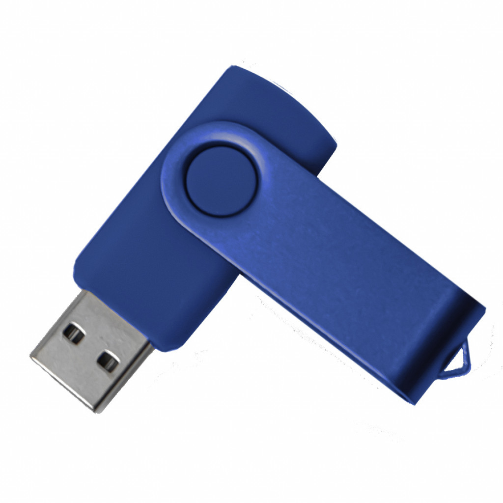 USB flash-карта DOT (8Гб), синий, 5,8х2х1,1см, пластик, металл