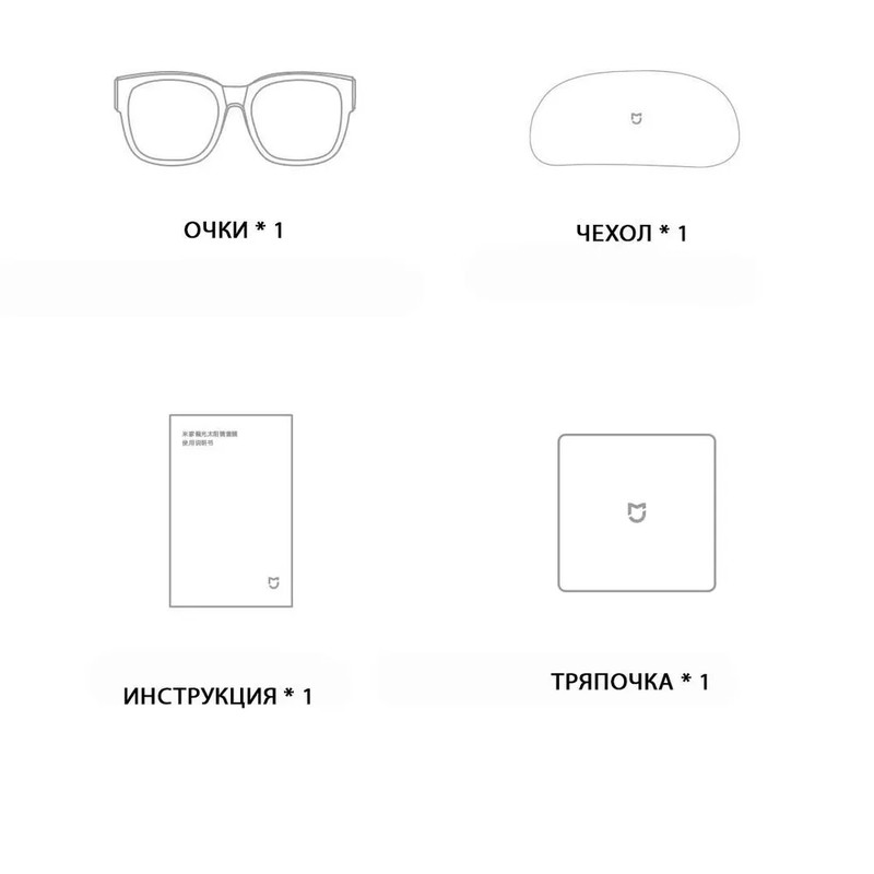 Солнцезащитные очки Xiaomi Mijia Square Fashion Sunglasses (MSG05GL) Солнцезащитные очки Xiaomi Mijia Square Fashion Sunglasses (MSG05GL)