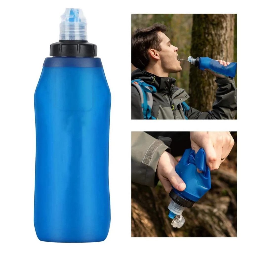 Складная бутылка для воды с фильтром 600 мл Qwerty Collapsible Water Bottle With Filter