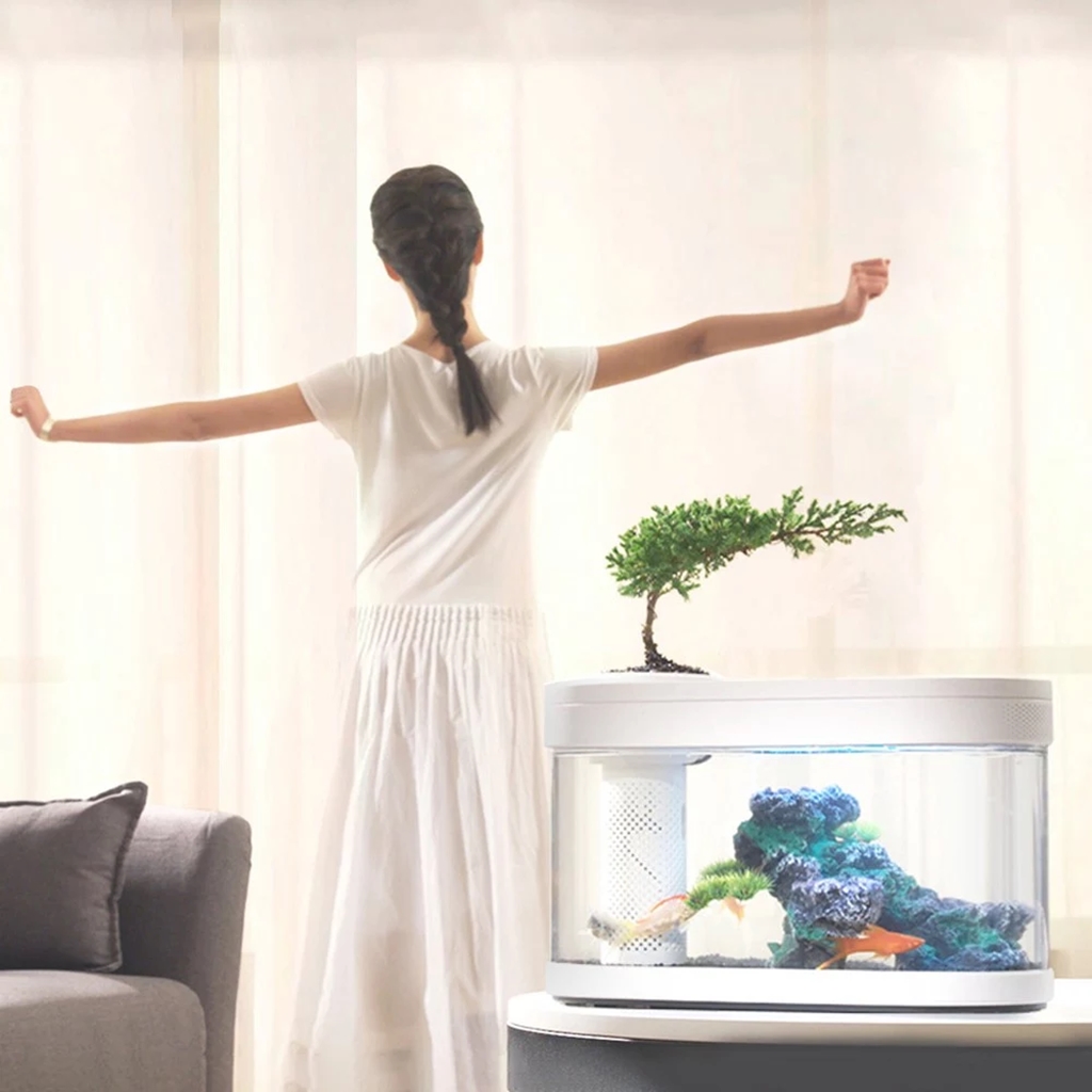 Акваферма Xiaomi Lucky Amphibious Geometry Fish Tank Aquaponics Ecosystem