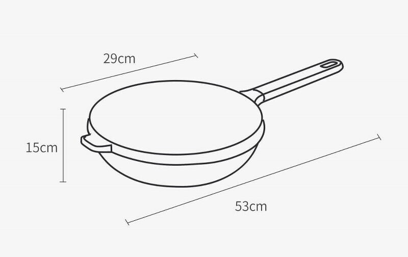 Сковорода-вок Xiaomi BergHOFF Gem Series Frying Pan