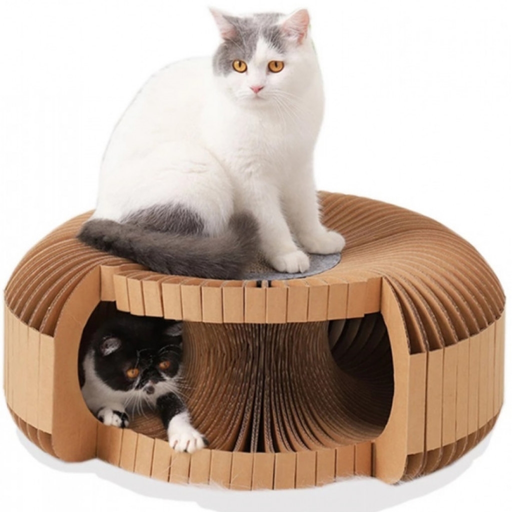 Домик для кошек Xiaomi Mini Monstar DIY Corrugated Grab Board Tunnel Cat Litter Stool (XS50-5002)