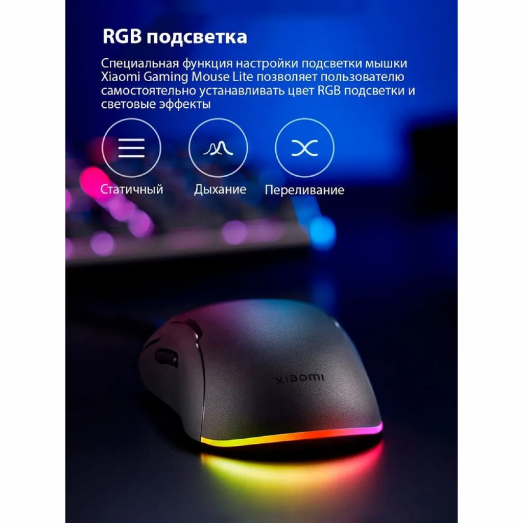Мышь игровая Xiaomi Mi Game Mouse Lite Dark Gray (YXSB01YM) Мышь игровая Xiaomi Mi Game Mouse Lite Dark Gray (YXSB01YM)