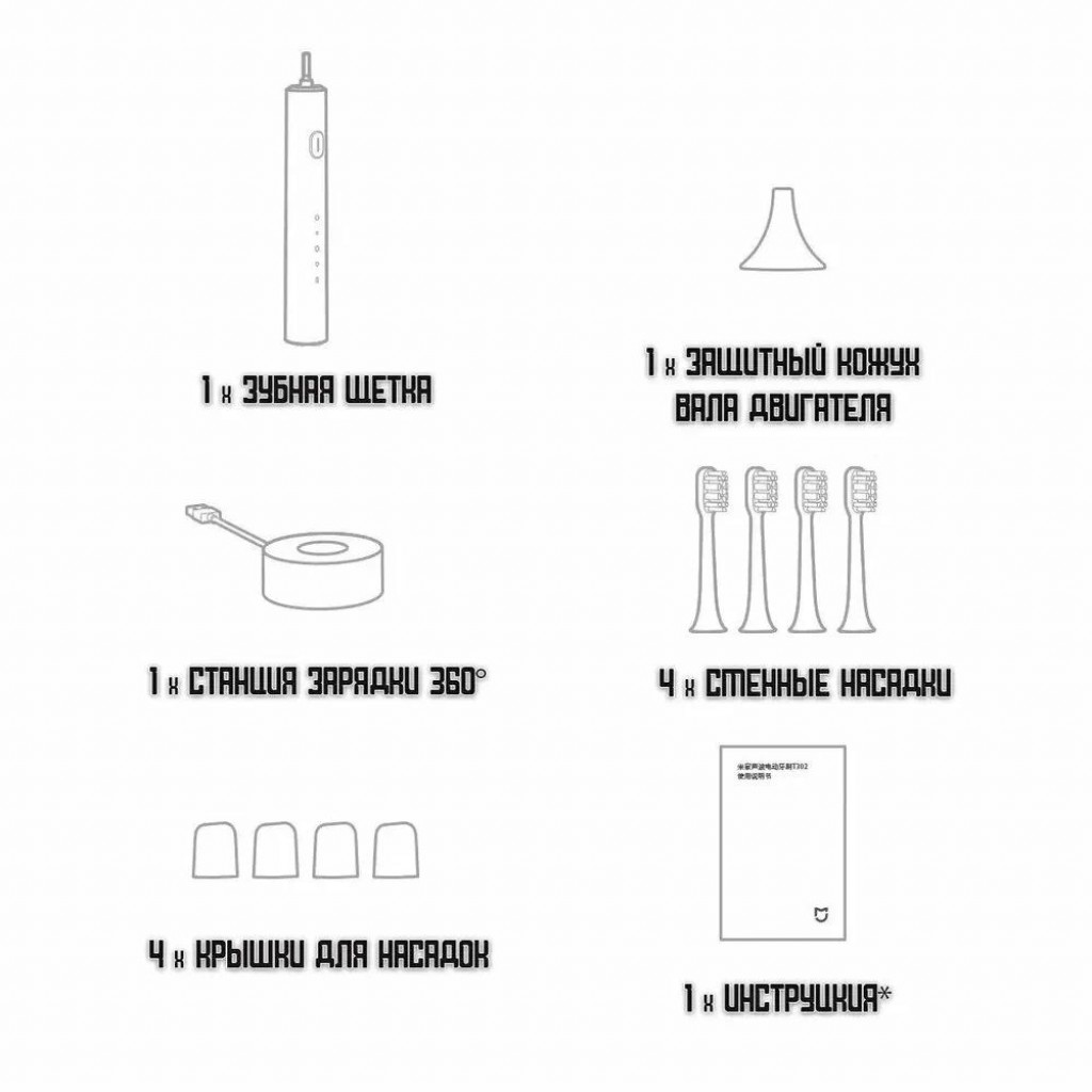 Электрическая зубная щетка Xiaomi Mijia Sonic Electric Toothbrush T302 (MES608)