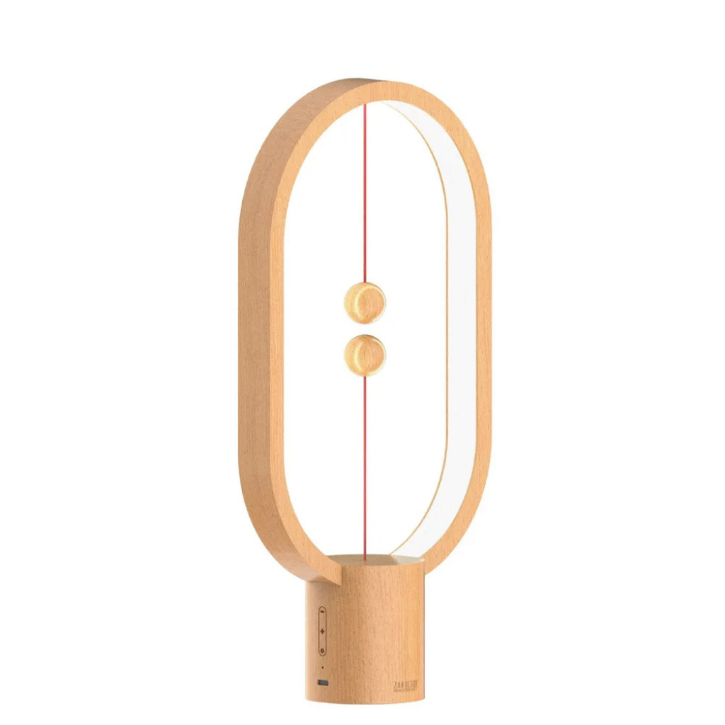 Настольная лампа с левитирующим выключателем Xiaomi Allocacoc Heng Balance Lamp Ellipse Light Wood (DH0037LW)