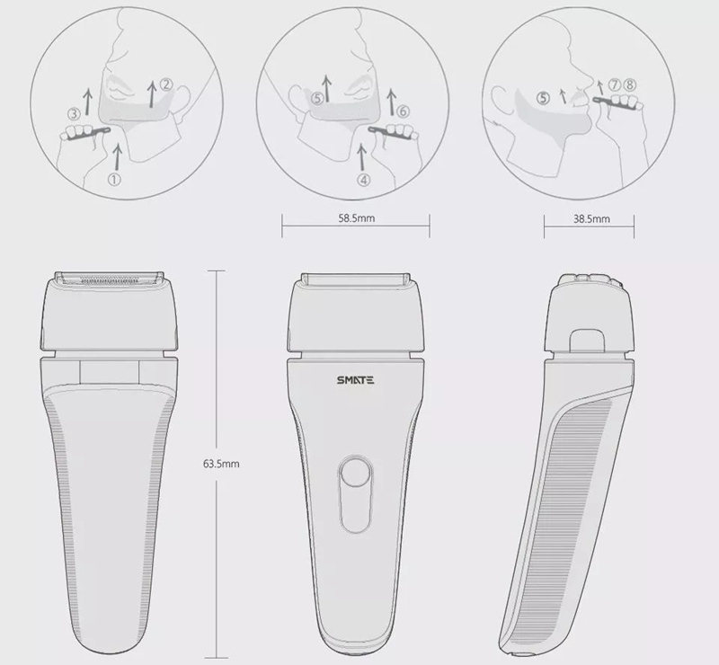 Электробритва Xiaomi Smate Four Blade Electric Shaver (ST-W483)