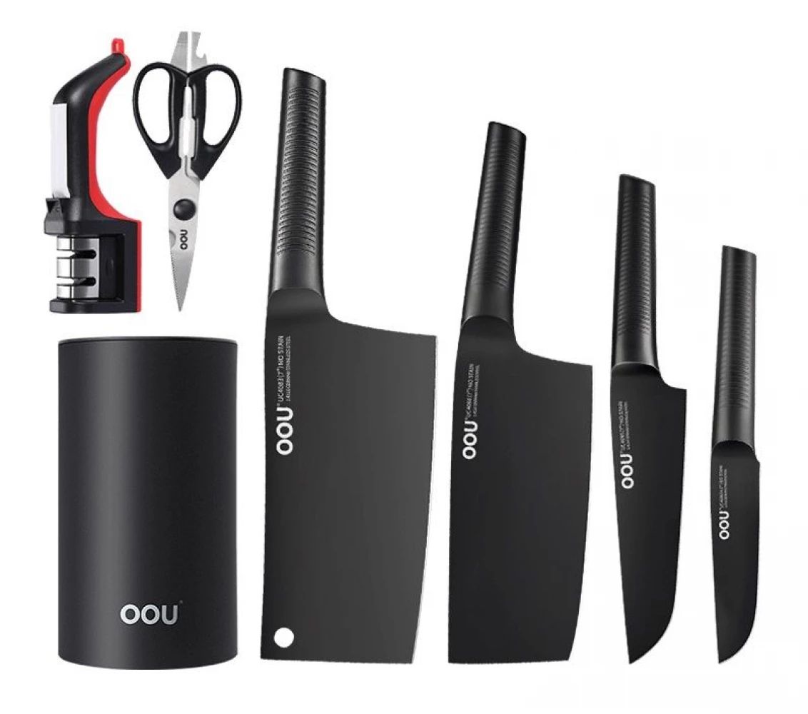 Набор кухонных ножей Xiaomi OOU Black Shark Kitchen Set (7 предметов) (YUG8GYU)