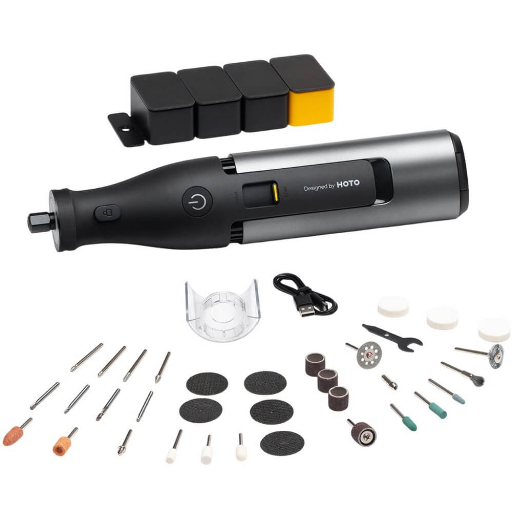 Беспроводная шлифовальная машинка‑гравер Xiaomi HOTO 12V Rotary Tool Kit Pro (QWLDM002) Беспроводная шлифовальная машинка‑гравер Xiaomi HOTO 12V Rotary Tool Kit Pro (QWLDM002)
