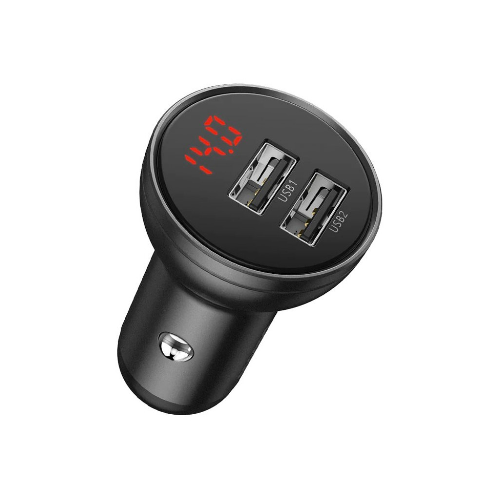 Автомобильное зарядное устройство Baseus Dual USB-A Car Charger 24W 4.8A (CCBX-0G)