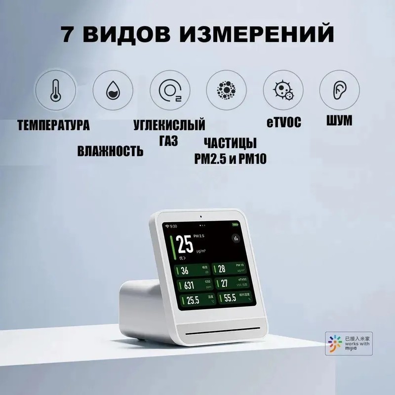 Анализатор качества воздуха Xiaomi Qingping Air Monitor 2 (CGS2) Анализатор качества воздуха Xiaomi Qingping Air Monitor 2 (CGS2)