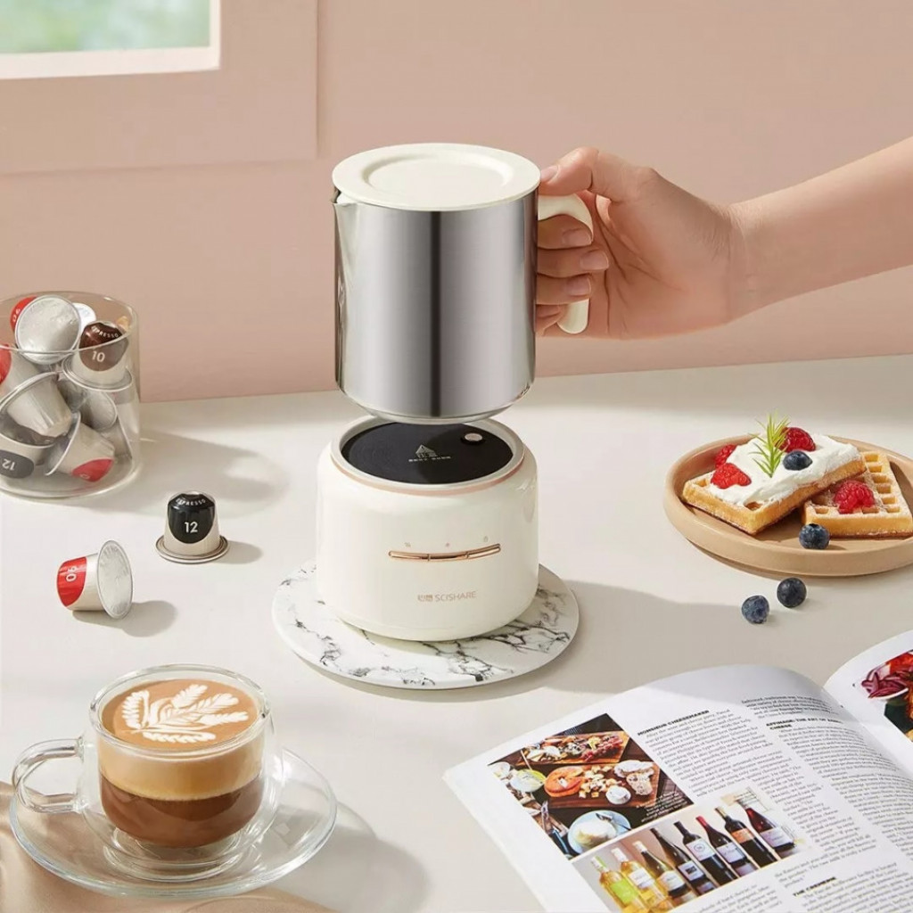 Набор кофемашина + вспениватель для молока Xiaomi Scishare Capsule Coffee Machine Milk Frother Set Beige (S1203+S3103)