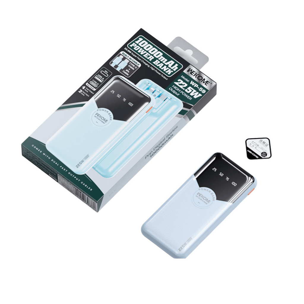 Внешний аккумулятор WEKOME Power Bank 10000mAh (WP-59) Внешний аккумулятор WEKOME Power Bank 10000mAh (WP-59)