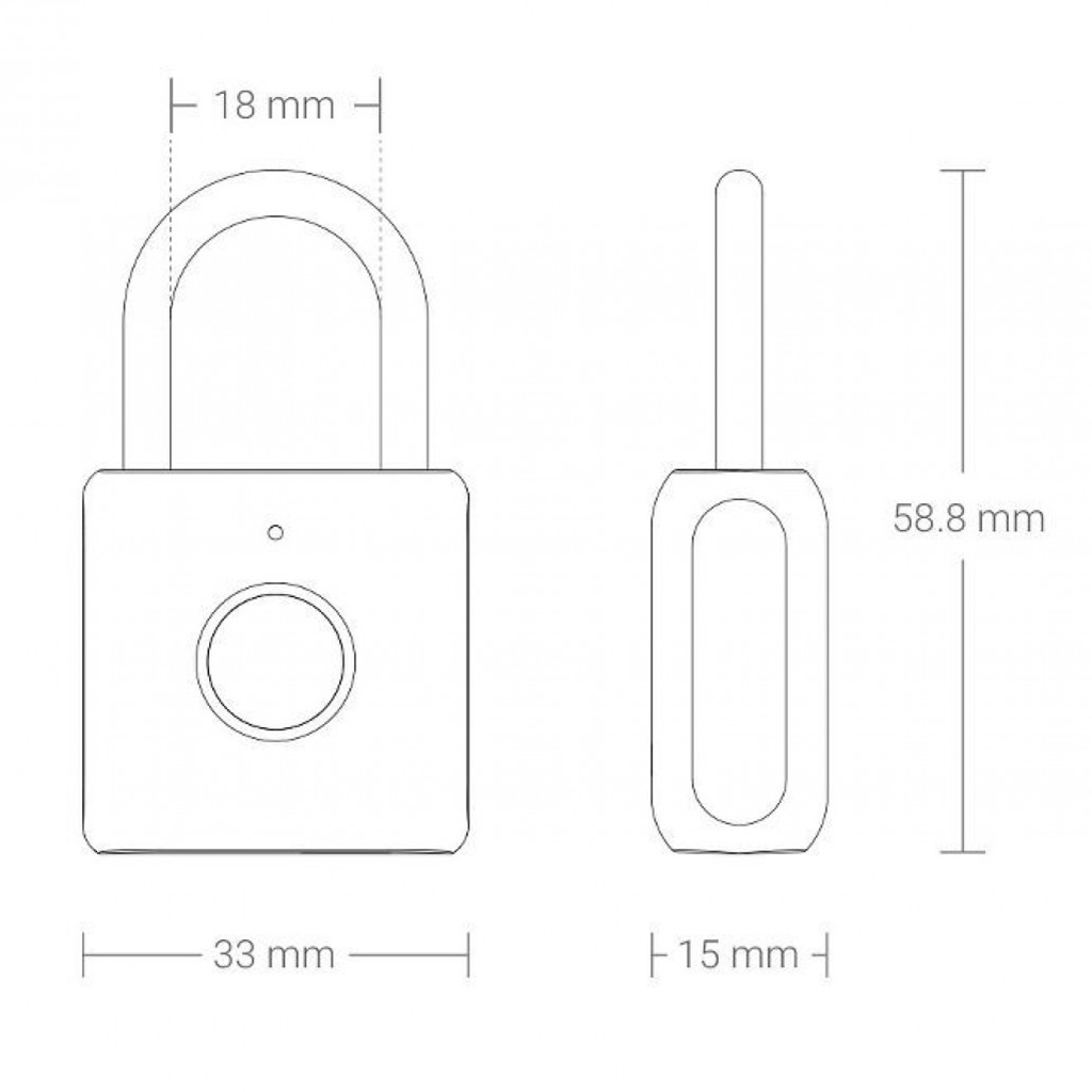 Замок Xiaomi Smart Fingerprint Lock Padlock Kitty