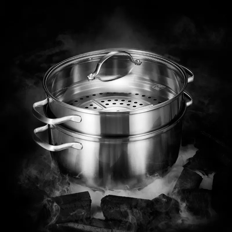 Кастрюля-пароварка Xiaomi Steamer Stainless Steel 2 ярус