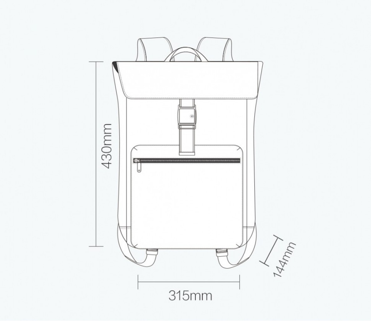 Рюкзак Xiaomi 90 Points Light Urban Leisure Backpack