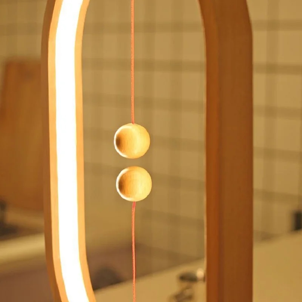 Настольная лампа с левитирующим выключателем Xiaomi Allocacoc Heng Balance Lamp Ellipse Light Wood (DH0037LW)