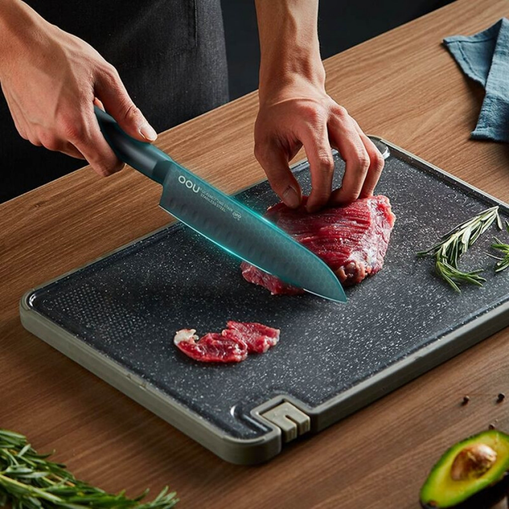 Набор кухонных ножей с разделочной доской Xiaomi OOU Blade Series Antibacterial Knife Cutting Board (UC4213)