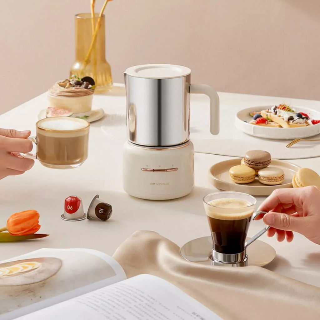 Набор кофемашина + вспениватель для молока Xiaomi Scishare Capsule Coffee Machine Milk Frother Set Beige (S1203+S3103)