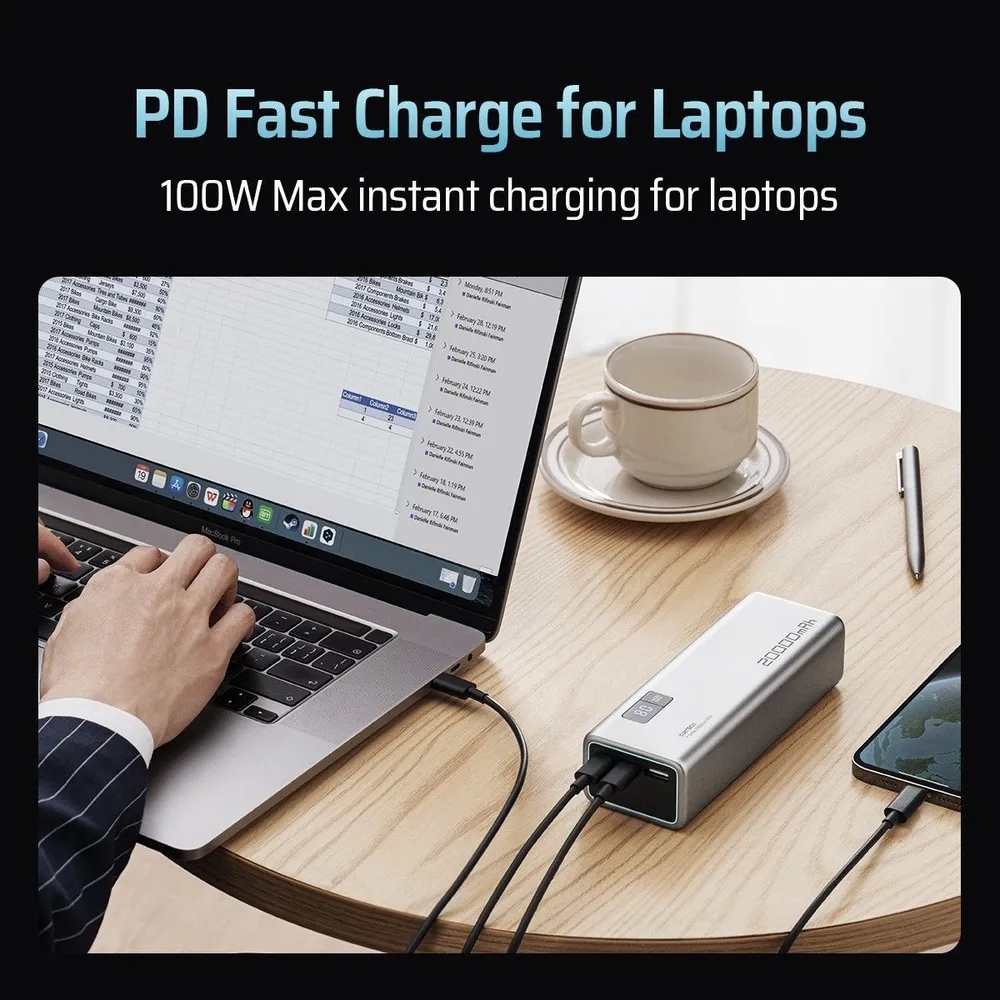 Внешний аккумулятор Xiaomi CUKTECH 20000mAh PB200P 150W Type-C (CUKPB200GLBK) Внешний аккумулятор Xiaomi CUKTECH 20000mAh PB200P 150W Type-C (CUKPB200GLBK)