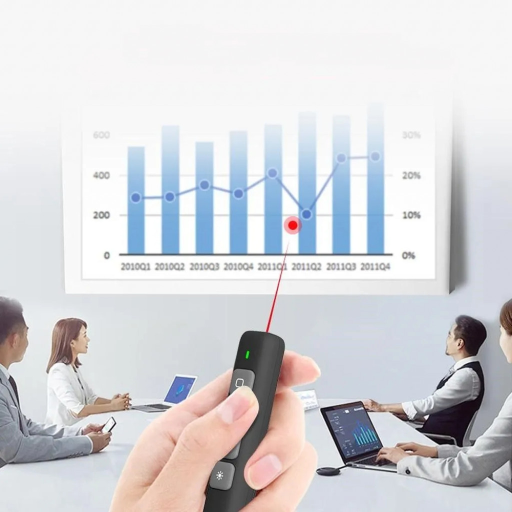 Беспроводная ручка-презентер Wekome Professional Office Laser PPT Flip Pen