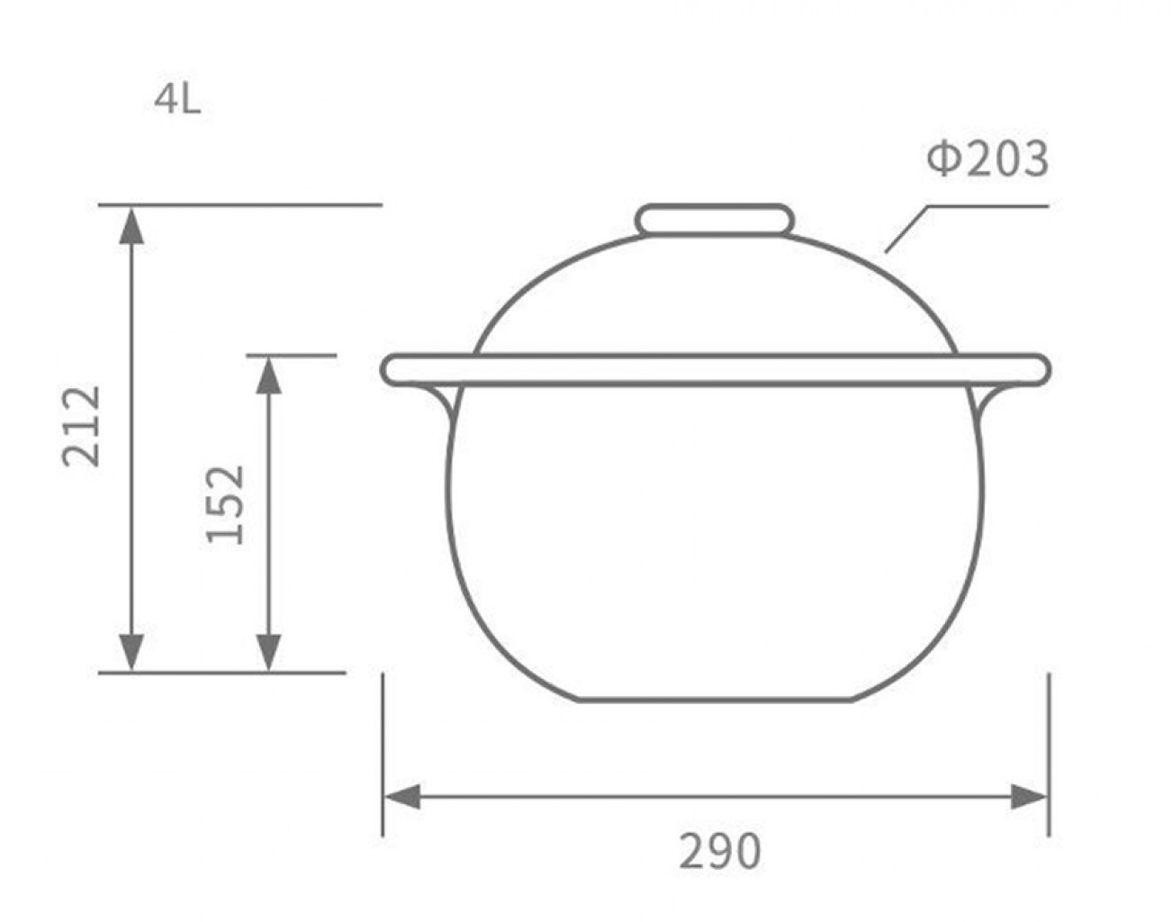 Кастрюля керамическая 4 л Xiaomi One Realized Ceramics Pot