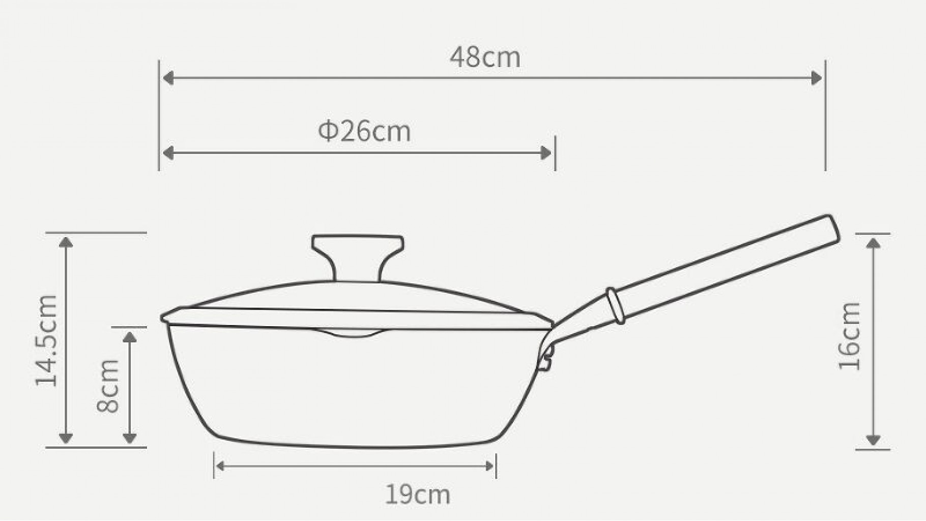 Сковорода-вок 3.3 л Xiaomi Taste Plus Motomi Series Wok (TP1JC26)