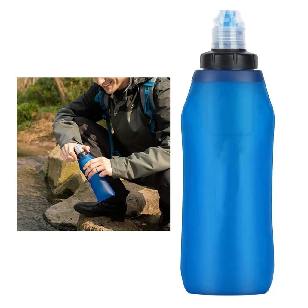 Складная бутылка для воды с фильтром 600 мл Qwerty Collapsible Water Bottle With Filter